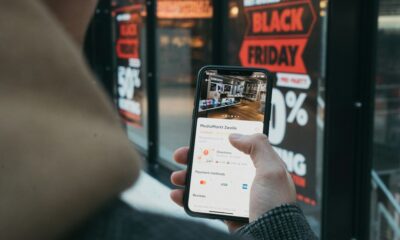 Black Friday apsipirkimo ir nuolaidų iliustracija
