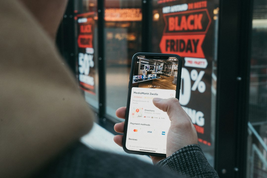 Black Friday apsipirkimo ir nuolaidų iliustracija