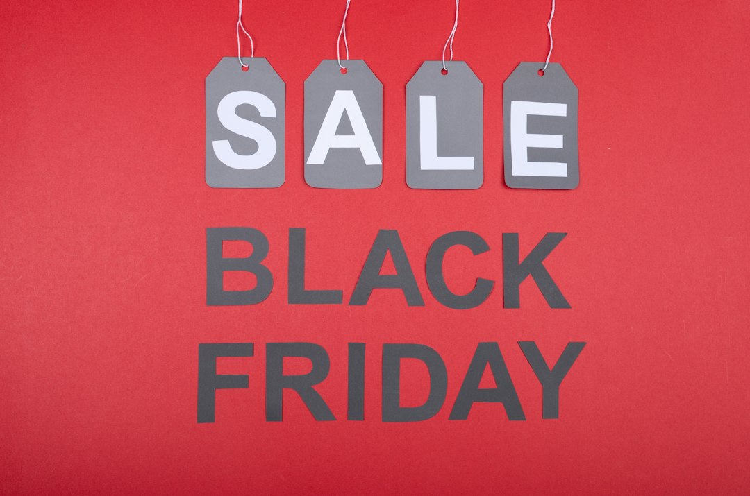 Black Friday akcijų ir išpardavimo iliustracija
