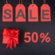Black Friday išpardavimo ir pirkinių iliustracija
