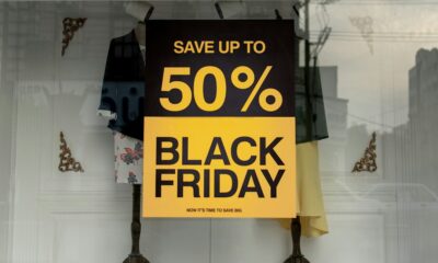 Nuolaidos procento ir Black Friday akcijos iliustracija