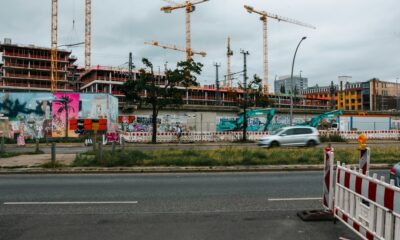 construction site crane infrastructure highway Germany
