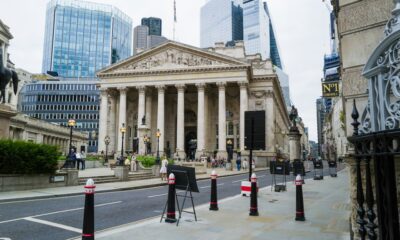 Iliustracinė nuotrauka: Bank of England London building facade