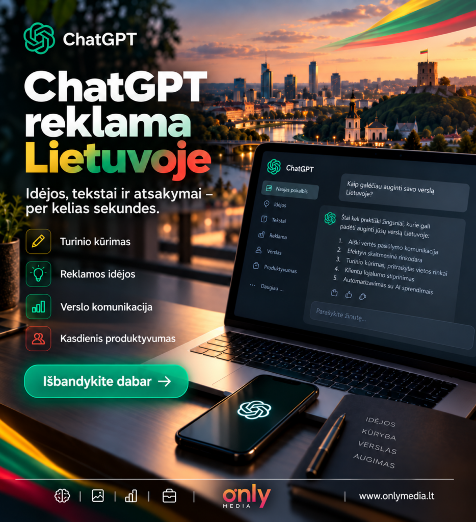 ChatGPT reklama Lietuvoje – iliustracija