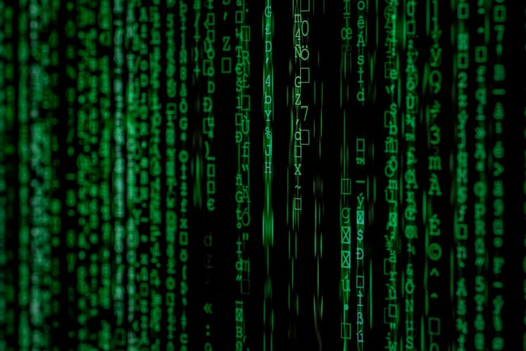 computer server cybersecurity code screen