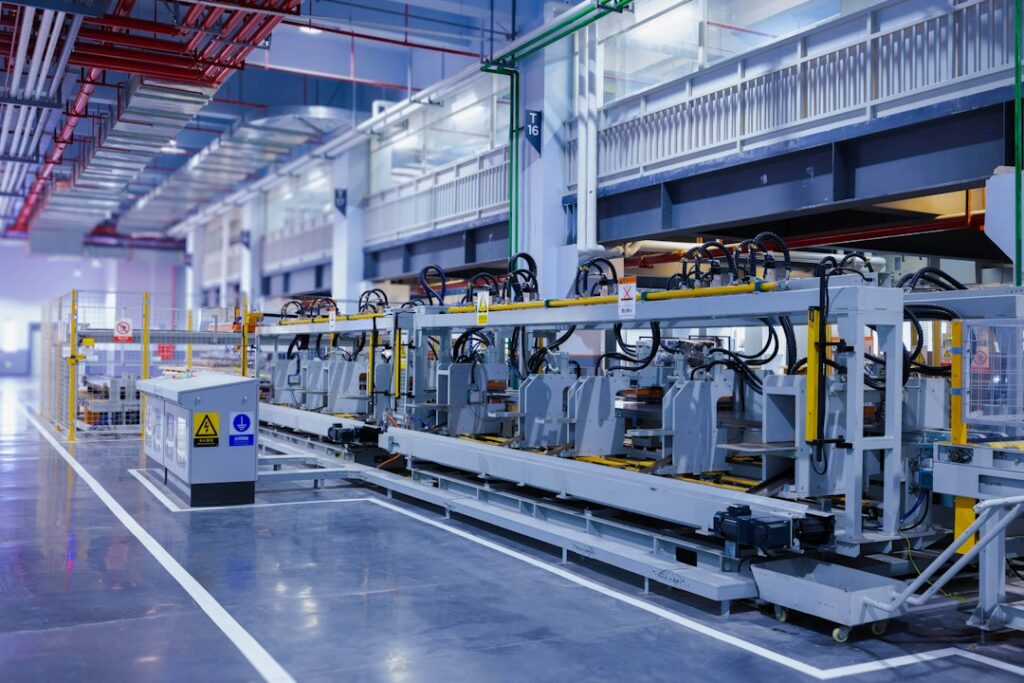 Teminė iliustracija: industrial lithium ion batteries factory manufacturing
