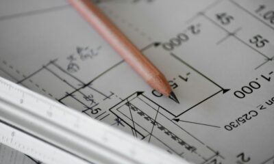 civil engineering CAD architectural plans laptop surveying