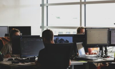 Teminė iliustracija: software engineer working computers at technology office