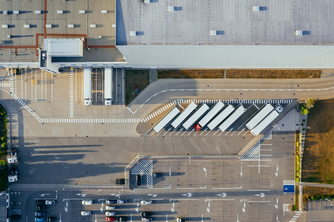 large logistics distribution warehouse exterior