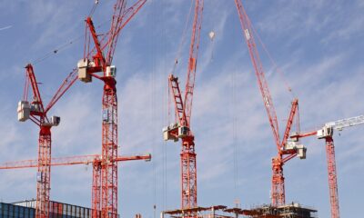 construction crane building site city