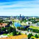 Vilniaus miesto panorama – Lietuvos ekonomikos iliustracija
