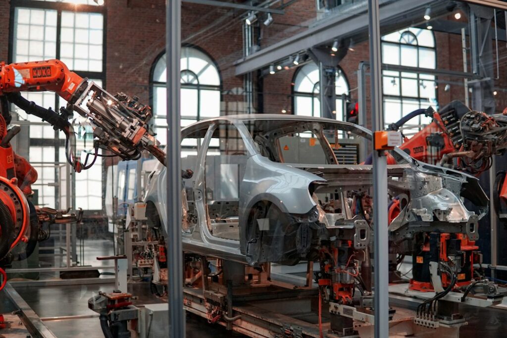 car factory assembly line automobile